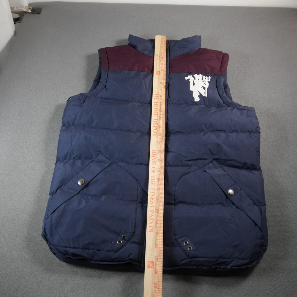 Manchester United Big Devil Logo Prep Football Men Puffer Vest L Premier League